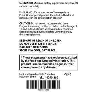 Probiotics 60 Billion